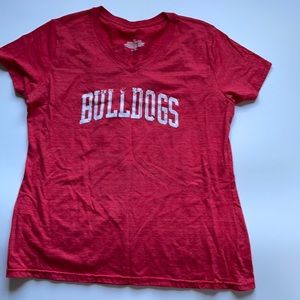 Fanatics Ga Bulldogs red V-neck tee  size 2XL